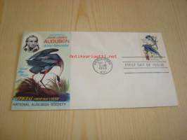 Lintumaalari John James Audubon 1963 USA ensipäiväkuori FDC