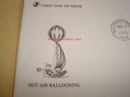 Kuumailmapallo Hot Air Ballooning 1983 USA ensipäiväkuori FDC