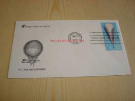 Kuumailmapallo Hot Air Ballooning 1983 USA ensipäiväkuori FDC