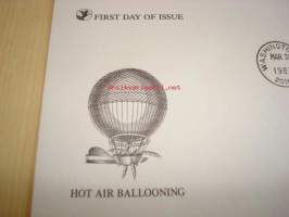 Kuumailmapallo Hot Air Ballooning 1983 USA ensipäiväkuori FDC