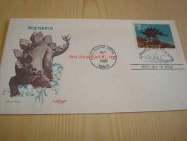 Stegosaurus dinosaurus 1989 USA ensipäiväkuori FDC