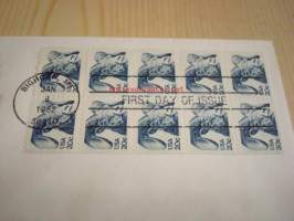 Bighorned Sheep 1982 USA ensipäiväkuori FDC kymmenellä postimerkillä