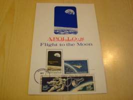 Apollo 8 Flight to the Moon 1969 USA maxi-ensipäiväkortti FDC neljällä erilaisella postimerkillä