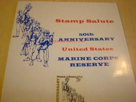 U.S. Marine Corps 1966 USA maxi-ensipäiväkortti FDC neljällä erilaisella postimerkillä mm. vuoden 1945 Iwo Jima postimerkki