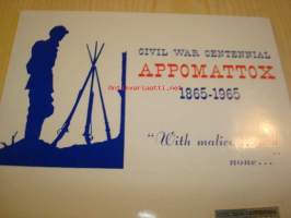 USA:n sisällisota Civil War Appomatox 1865-1965 USA maxi-ensipäiväkortti FDC neljällä erilaisella postimerkillä