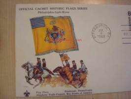 Philadelphia Light Horse Flag 1968 USA ensipäiväkuori FDC