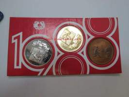 1988 Summer Olympic Games Seoul Korea - Mount Olympus Mint - Tennis medals nr 01179 -muistomitalisarja