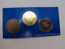 1988 Summer Olympic Games Seoul Korea - Mount Olympus Mint - Tennis medals nr 01179 -muistomitalisarja