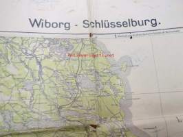 Wiborg - Schlüssleburg (Viipuri - Pähkinälinna) September 1918 - Herausgegeben von der Kartogr. Abteilung der Kgl. Preuss. Landesaufnahme. 1918 - saksalainen