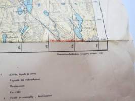 6890/6920 30 540/80 Korpiselkä -kartta vuodelta 1935