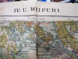 Wiipurin lääni IV: U. Wiipuri -kartta vuodelta 1927