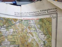 Wiipurin lääni IV: U. Wiipuri -kartta vuodelta 1927