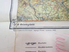 Wiipurin lääni IV: X. Sakkola -kartta vuodelta 1929