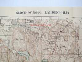 6820/30 30 510/20 Lahdenpohja -kartta vuodelta 1929