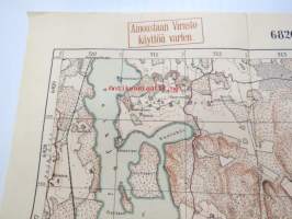 6820/30 30 510/20 Lahdenpohja -kartta vuodelta 1929