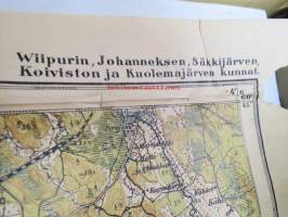 Wiipurin lääni IV: U. Wiipuri -kartta vuodelta 1930