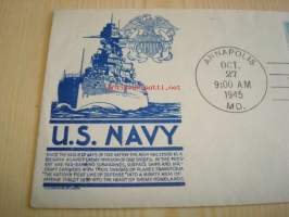 WWII 2. maailmansota U.S. Navy 1945 USA ensipäiväkuori FDC