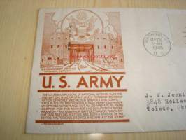 WWII 2. maailmansota U.S. Army 1945 USA ensipäiväkuori FDC