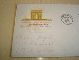 WWII 2. maailmansota U.S. Army 1945 USA ensipäiväkuori FDC