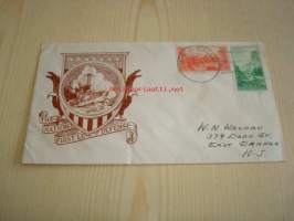 U.S.S. Dallas USA ensipäiväkuori FDC kahdella erilaisella postimerkillä