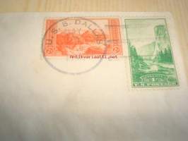 U.S.S. Dallas USA ensipäiväkuori FDC kahdella erilaisella postimerkillä
