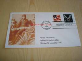 American Indian Navajo hopeaseppä Bai-De-Schluch-A-Ichin 2004 USA ensipäiväkuori FDC tätä kuorta tehty vain 5 kpl ja tämä on numero 5/5