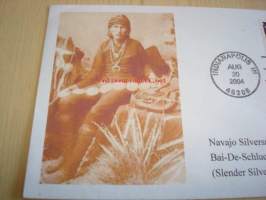 American Indian Navajo hopeaseppä Bai-De-Schluch-A-Ichin 2004 USA ensipäiväkuori FDC tätä kuorta tehty vain 5 kpl ja tämä on numero 5/5