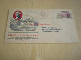 Presidentti George Washington 1933 USA ensipäiväkuori FDC