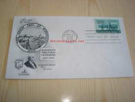 Minnesota 1949 USA ensipäiväkuori FDC