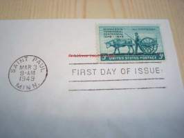 Minnesota 1949 USA ensipäiväkuori FDC