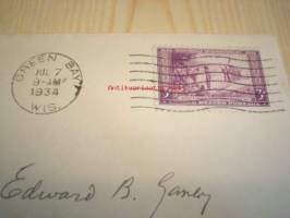 Wisconsin 1634-1934 USA ensipäiväkuori FDC harvinaisempi versio