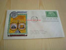 75th Anniversary American Bankers Assosiation 1875-1950 USA ensipäiväkuori FDC