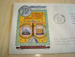 75th Anniversary American Bankers Assosiation 1875-1950 USA ensipäiväkuori FDC