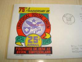 Universal Posta Union 1949 USA ensipäiväkuori FDC