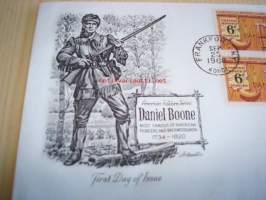 Daniel Boone 1968 USA ensipäiväkuori FDC neljällä postimerkillä