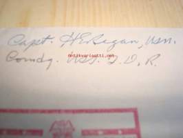 Navy Day 1946 U.S.S. Roosevelt USA ensipäiväkuori FDC lähettäjänä laivan kapteeni?