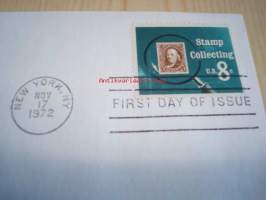 Postimerkkien keräily Stamp Collecting 1972 USA ensipäiväkuori FDC