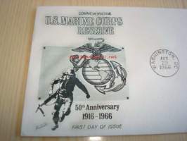 U.S. Marine Corps 1966 USA ensipäiväkuori FDC