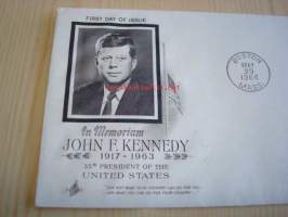 Presidentti John F. Kennedy 1964 USA ensipäiväkuori FDC
