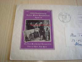 Presidentti George Washington 1789-1939 USA ensipäiväkuori FDC