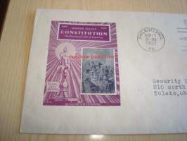 U.S. Constitution 1787-1937 USA ensipäiväkuori FDC