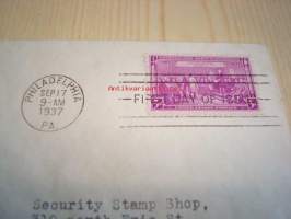 U.S. Constitution 1787-1937 USA ensipäiväkuori FDC