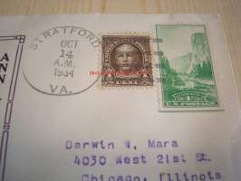 Francis Lightfoot Lee 1734-1934 USA FDC Signer of the Declaration of Independence, harvinainen