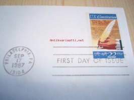 Constitution 1987 USA FDC ensipäiväkuori
