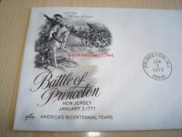 Battle of Princeton George Washington 1977 USA FDC ensipäiväkuori