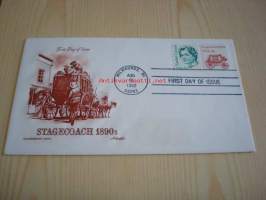 Postivaunut Stagecoach 1982 USA FDC ensipäiväkuori