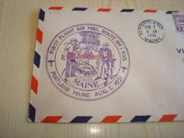 Portland Maine First Flight Air Mail Route 1931 USA ensipäiväkuori FDC