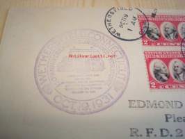 Yorktown 1931 USA ensipäiväkuori FDC neljällä postimerkillä
