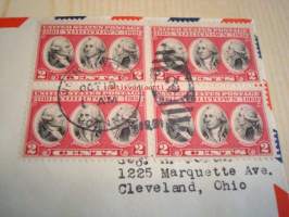Yorktown 1931 USA ensipäiväkuori FDC neljällä postimerkillä