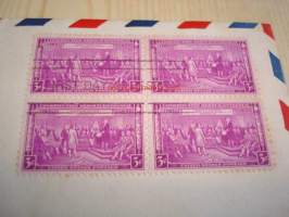 150th Anniversary of U.S. Constitution 1937 USA ensipäiväkuori FDC neljällä postimerkillä
